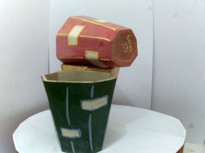 3 stk kantede kopper